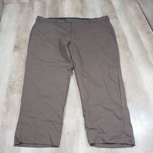 Pronto Uomo Couture Men's Solid Wool Straight Dress Pants Brown Size 48